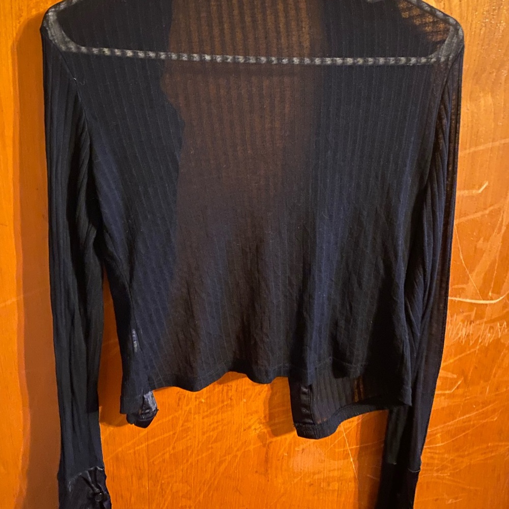 sheer medium button down - Picture 3 of 3